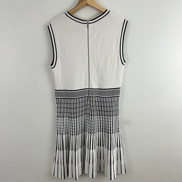 Ted Baker Eastyn Black White Striped Knit Dress 5 Size 12 US  Sleeveless - Picture 3 of 11